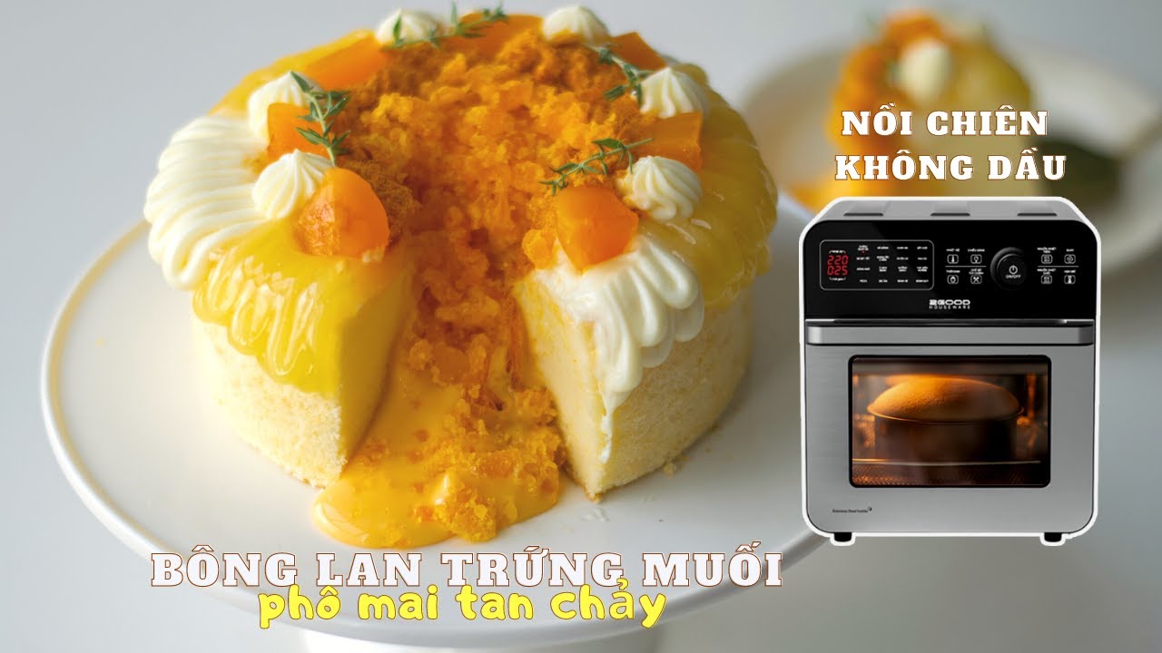 Bánh Bông Lan Trứng Muối Phô Mai Tan Chảy - Nồi S20