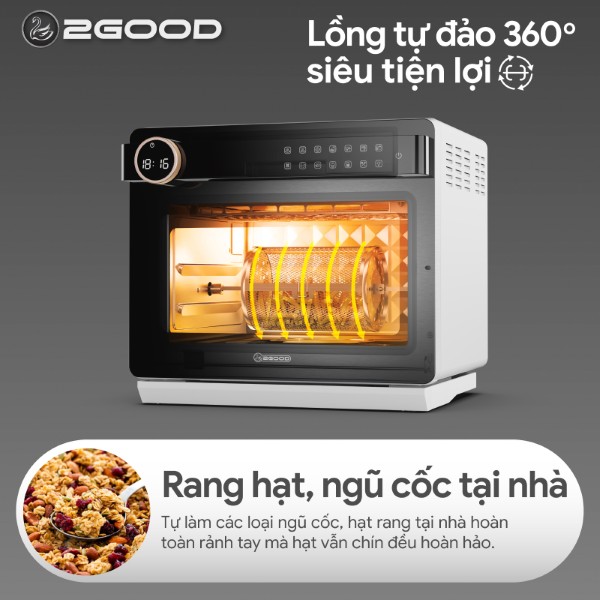 Nồi Chiên Không Dầu Kèm Hấp 2GOOD S100 (20 Lít) Tặng Combo Quà 2026 - FREE SHIPPING TOÀN QUỐC