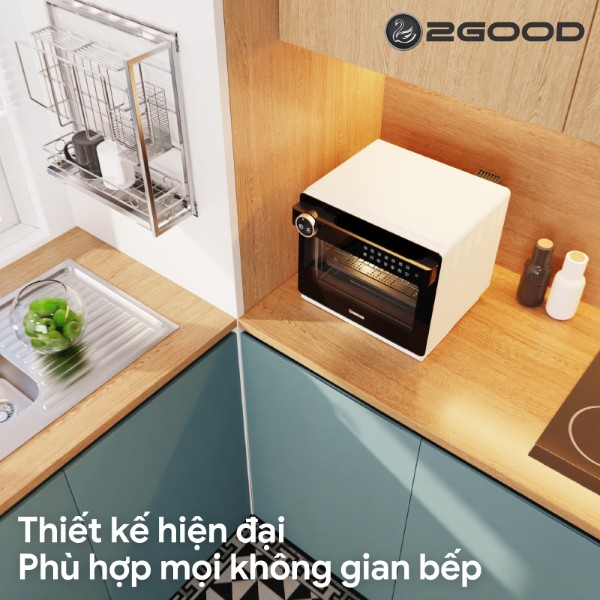 Nồi Chiên Không Dầu Kèm Hấp 2GOOD S100 (20 Lít) Tặng Combo Quà 2026 - FREE SHIPPING TOÀN QUỐC