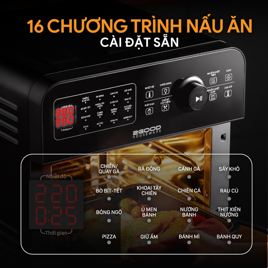 Nồi Chiên Không Dầu s2GOOD Vortex S-20 Air Fryer Oven (14.5L)