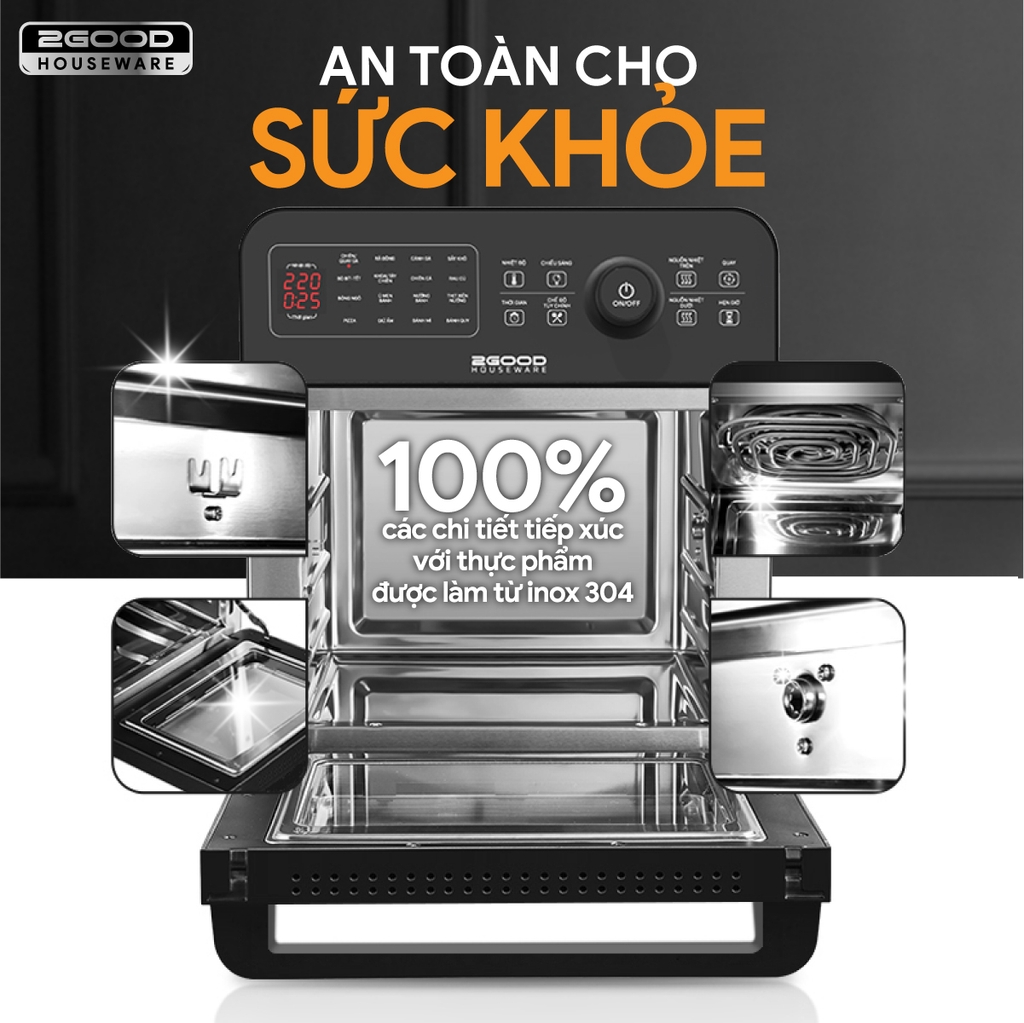Nồi Chiên Không Dầu s2GOOD Vortex S-20 Air Fryer Oven (14.5L)